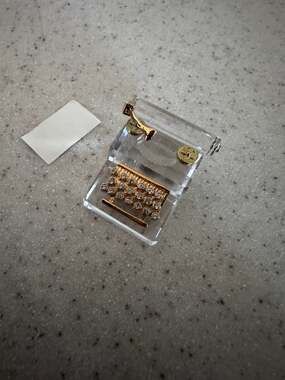 Swarovski Crystal Memories Gold-Tone Typewriter Figurine 208886